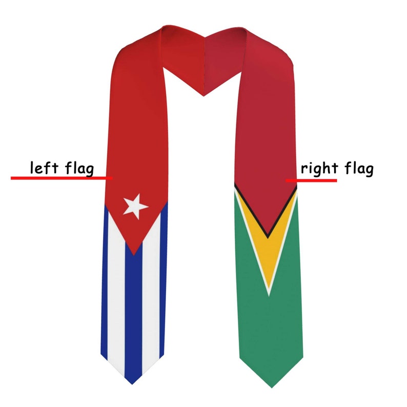 Custom Mixed 2/3/4 Flag Graduation Stole,Personalized Gifts for Student,Custom Graduation Sash for Friends,Custom Class of 2026 Flag Stole