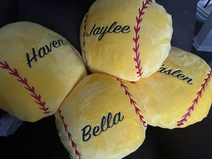 Personalized Softball Pillow : Custom Name & Number, Sports Decor