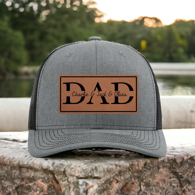 Custom Dad Hat with Kids Names - Personalized Dad Hat - Fathers Day Gift for Dad - Dad Trucker Hat - Gift from Kids, Daughter, Son, Children