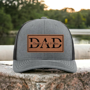 Custom Dad Hat with Kids Names - Personalized Dad Hat - Fathers Day Gift for Dad - Dad Trucker Hat - Gift from Kids, Daughter, Son, Children