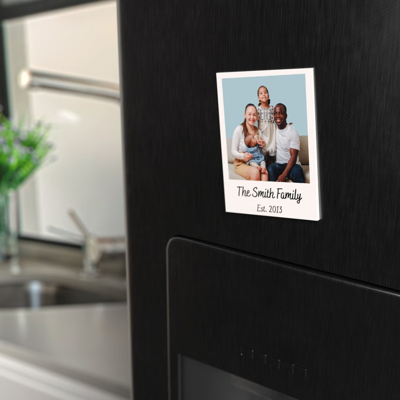 Personalised Polaroid Photo Fridge Magnet Kitchen Gift Idea Your Own Photo Magnet Gift For Him Gift For Her New Home Custom Photo Gift Idea