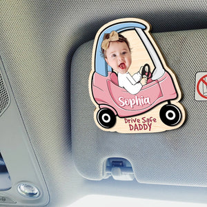 Drive Safe Daddy Gift, Custom Car Visor Clip Photo, Dad Car Visor Clip, New Dad from Baby, 1st Time Dad Gift from Wife, Father's Day Gift
