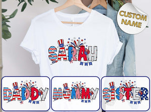Personalized 4th Of July Shirts, Family Shirt, Celebration Shirt, USA Shirt, Patriotic Family Tees, Custom Name Shirt