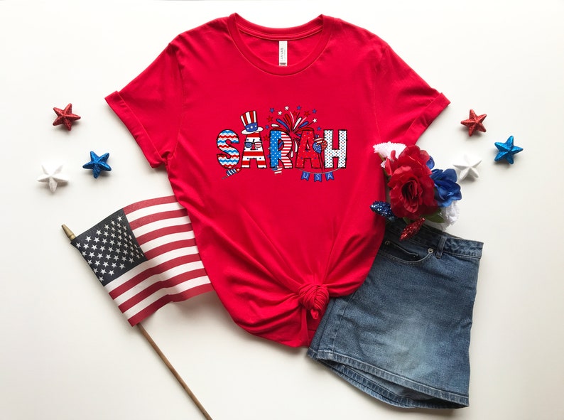 Personalized 4th Of July Shirts, Family Shirt, Celebration Shirt, USA Shirt, Patriotic Family Tees, Custom Name Shirt