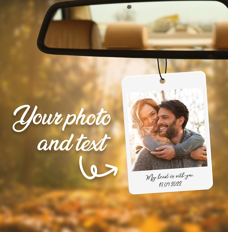 Custom Car Air Freshener Personalize Gift, Personalized Car Accessory Gift, Personalize Unique Gift Air Freshener