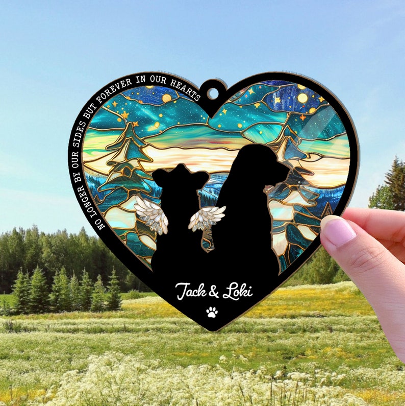 Personalized Pet Memorial Gift, Custom Dog Memorial Suncatcher, Dog Loss Gift, Loss of Pet Sympathy Gift, Dog Remembrance Gift