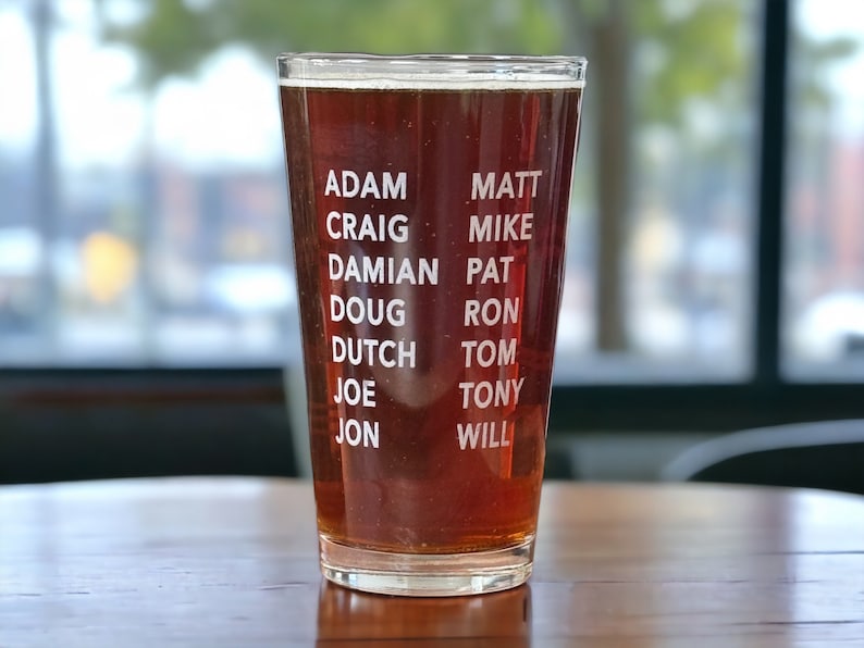 Personalized Baseball Coach Pint Glass Double Sided - Baseball Coaches Gift from Team - Custom Softball Coach Gift - Baseball End of Season