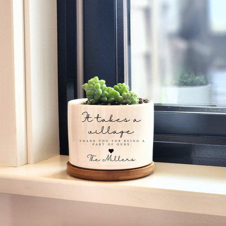 Gift for Neighbor, Moving Away Gift, Neighbor Christmas Gift, Personalized Planter, Succulent Gift, Small Plant Pot, Small Gift
