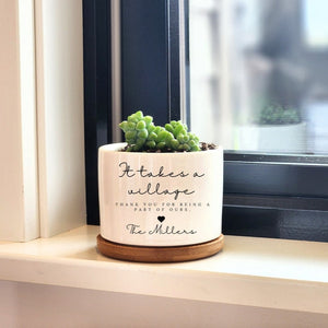 Gift for Neighbor, Moving Away Gift, Neighbor Christmas Gift, Personalized Planter, Succulent Gift, Small Plant Pot, Small Gift