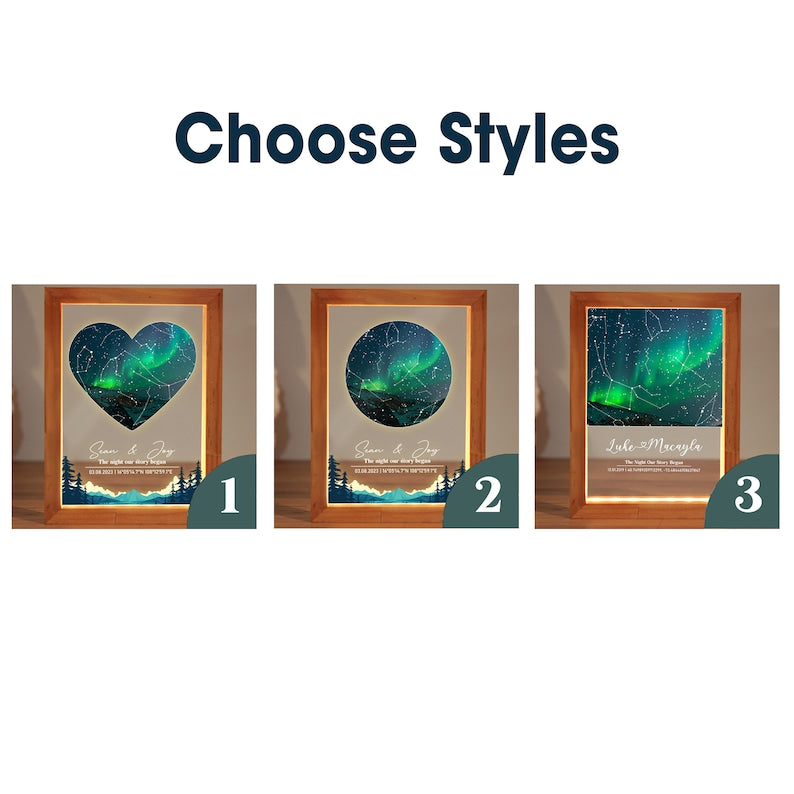 Custom Constellation Star Map Night Light, Night Sky By Date, Night Sky Celestial Map Night Light, Couple Gift, Couple Sign, Gift For Her