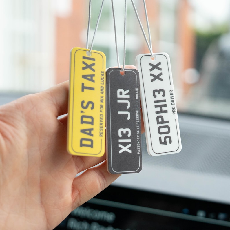Personalised Registration Plate Car Ornament Hanging Car Number Plate Any Image Driving Test Pass Gift Idea First Car Charm Gift