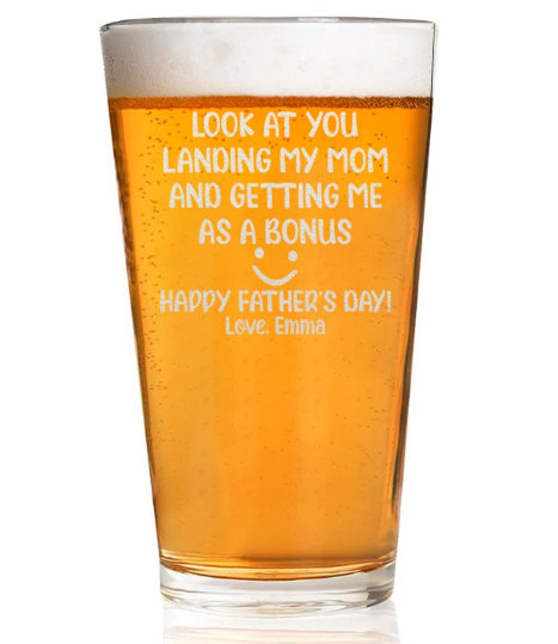 Personalized, Look At You Landing My Mom And Getting Me As A Bonus - Funny Step Dad Father's Day Gift Idea, For Bonus Dad, Best Stepfather