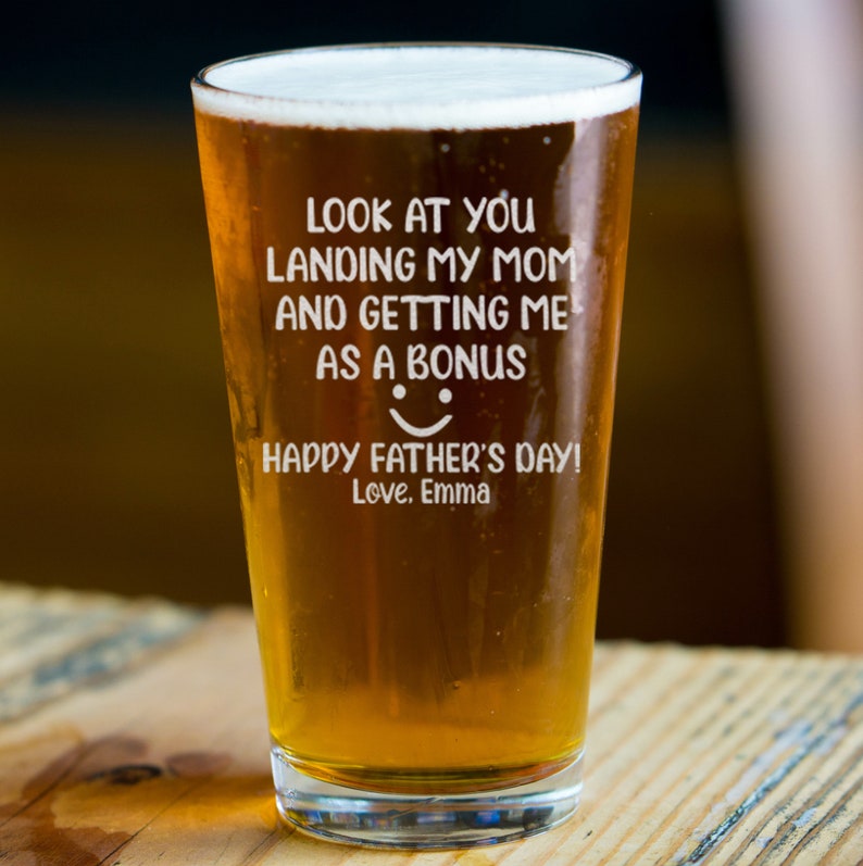 Personalized, Look At You Landing My Mom And Getting Me As A Bonus - Funny Step Dad Father's Day Gift Idea, For Bonus Dad, Best Stepfather