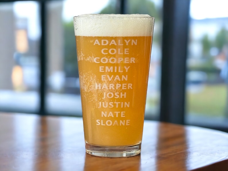 Personalized Baseball Coach Pint Glass Double Sided - Baseball Coaches Gift from Team - Custom Softball Coach Gift - Baseball End of Season