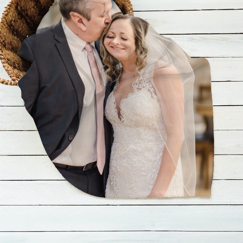 Personalized Photo Blanket Father of the Bride Blanket Picture Blanket With Text Fathers Day Gift Wedding Anniversary Gift Customized Gift