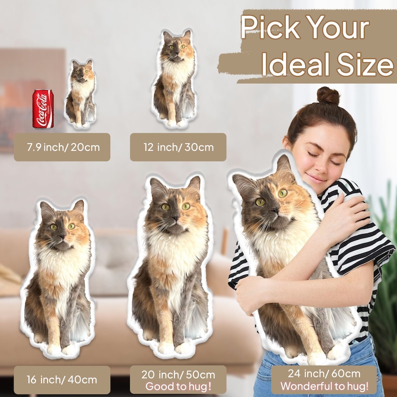 Cat Picture Pillow Custom Pet Pillow Dog Pillows Gift Custom 3D Pet Pillow from Photo | Personalized Dog/Cat Shaped Throw Pillow il_794xN.6034340163_rd53.jpg