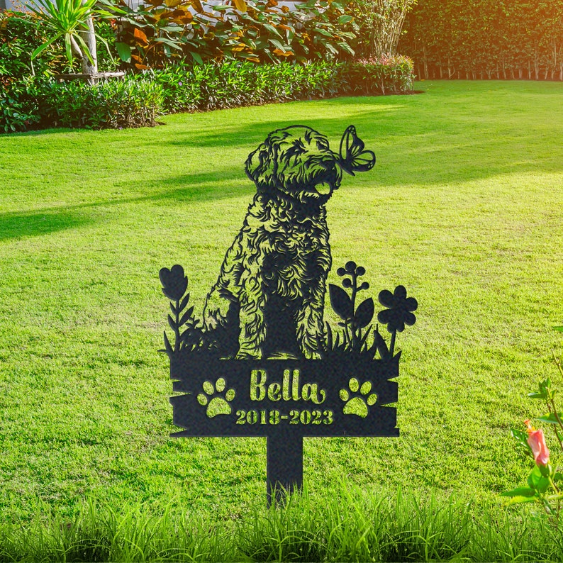 Personalized Dog Memorial Stake, Custom Dog Photo In Loving Memory, Dog Memorial Gift, Pet Loss Gift