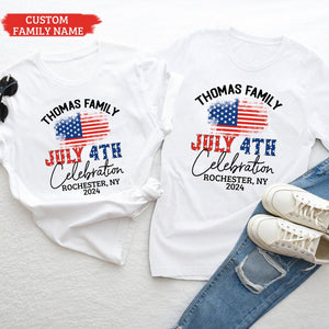 Personalized Family July 4th Celebration Shirt, Fourth of July, 4th of July Family Celebration Patriotic 4th of July Fourth of July Vacation
