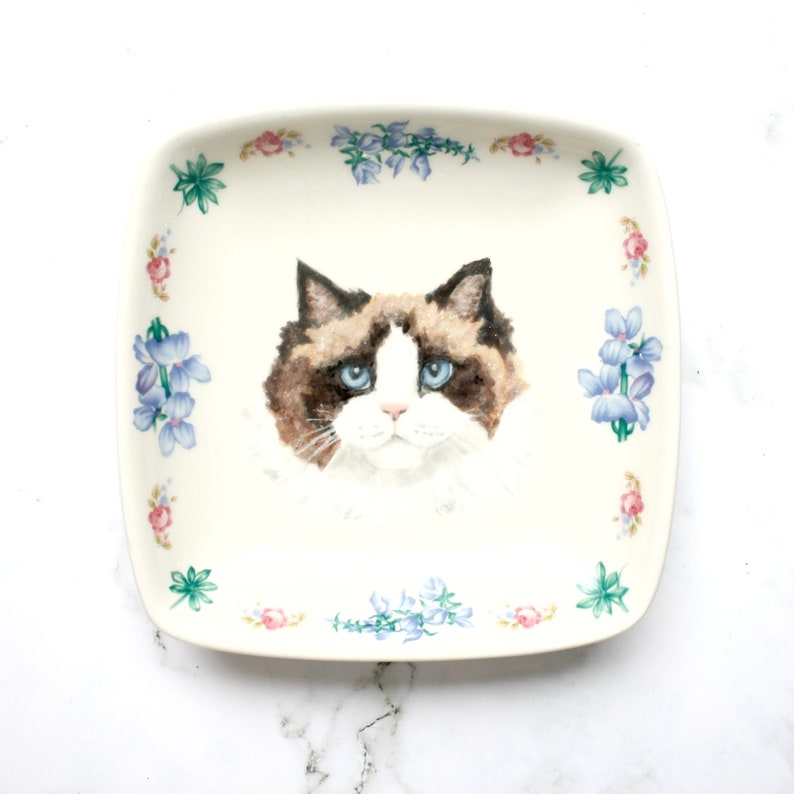 Custom Pet Ring Dish | ceramic jewelry trinket dish | anniversary wedding valentines boyfriend fiance husband gift | made to order