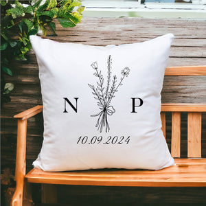 Custom Couple Pillow Wedding Gift, Engagement Gift for Couple, Bridal Shower Gift, Newlywed Gift, Anniversary Gift, Personalized Pillow