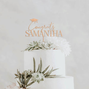 Personalized Cake Topper for Graduation, Graduation Cake Topper, Congrats Grad Cake Topper, Acrylic Name Cake Topper, Graduation Party Decor