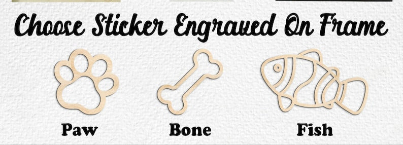 Custom Cat Name Picture Frame, Cat Frame, Gifts for Cat Lovers, Wood Dog Photo Frame, Dog Memorial Gift, Pet Name Photo Frame, New Cat Gift