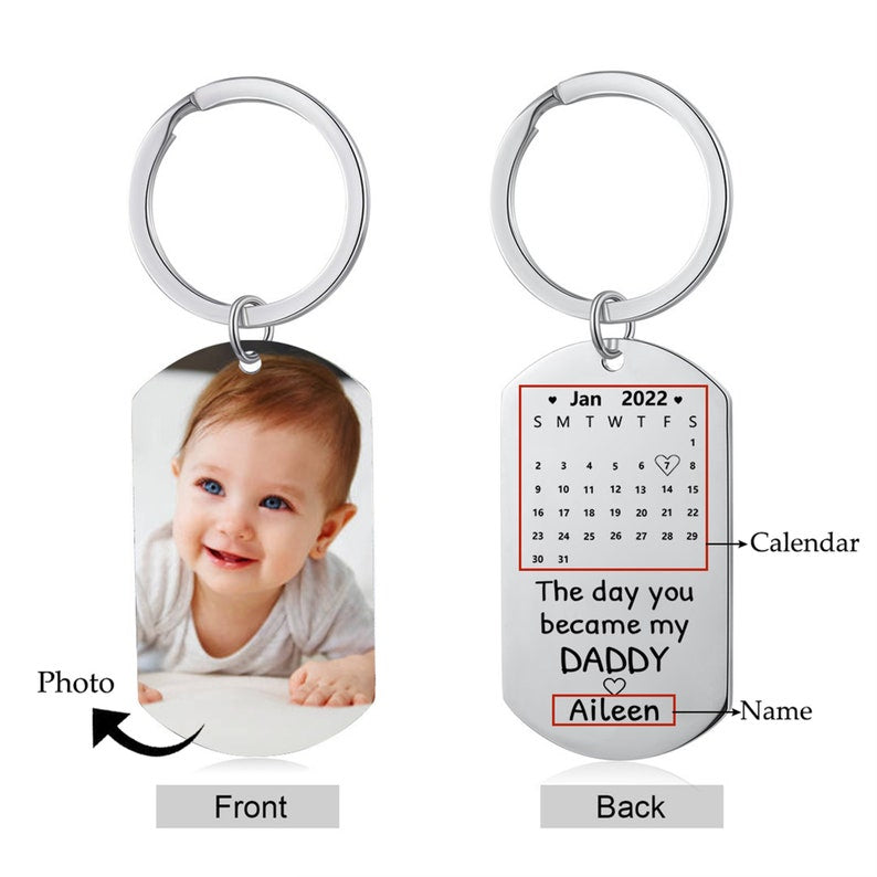 Personalized Baby Ultrasound Keychain,Custom Sonogram Gift For Dad,First Time Dad Gifts,Pregnancy Gift,Dad to be Gift,Bump keyring,Christmas