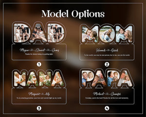 Personalized Photo Night Light - Gifts for Dad, Father's Day Gifts, Custom Acrylic, Name Light, Gifts from Daughter, Best Dad Ever