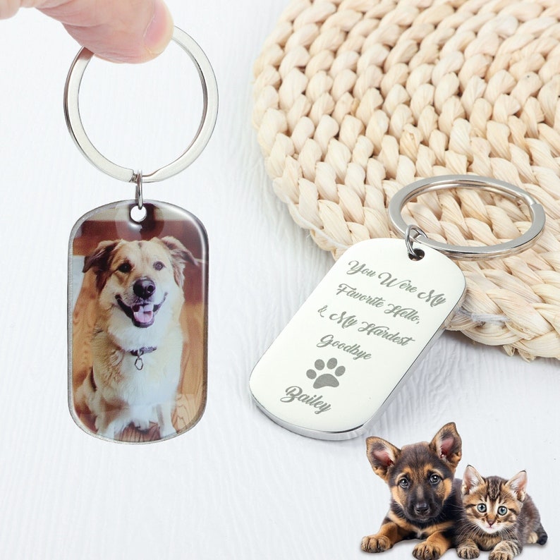 Custom Dog Photo Keychain, Cat Picture Keychains, Keyring For Pet Loss, Custom Pet Keychain, Engraved Pet Name Key Chain, Dog Memorial Gift il_794xN.6054266364_bb5i.jpg
