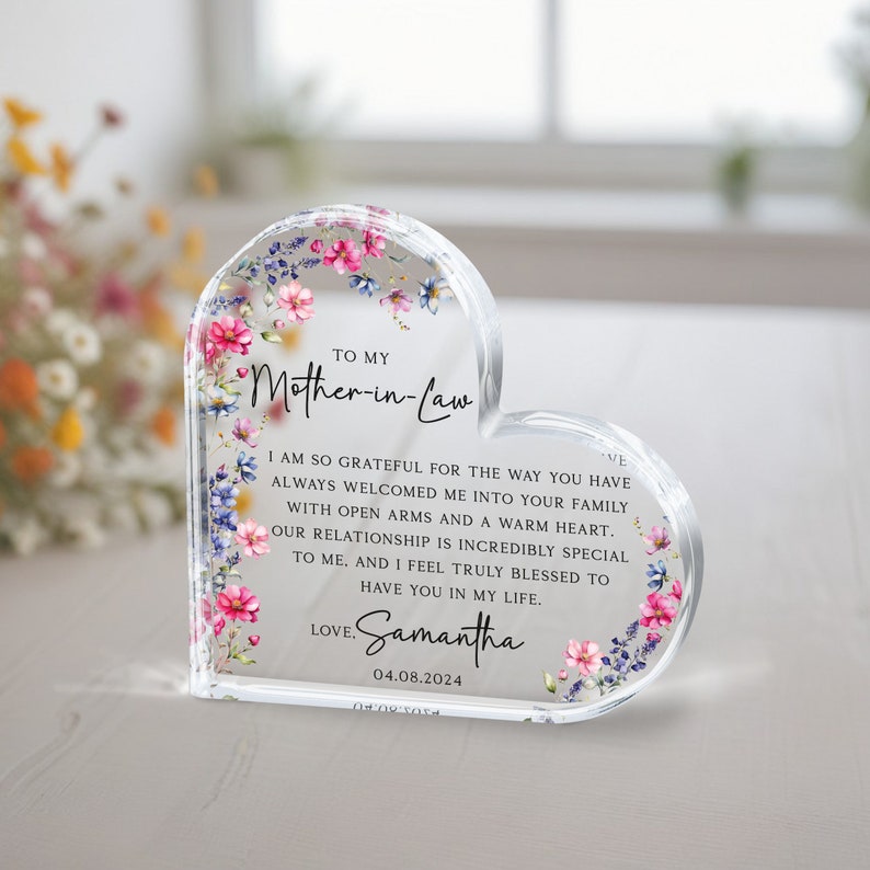 Personalized Mother of the Groom Gift Plaque, Mother of the Groom Gift, Wedding Gift for Mother of the Groom, Wedding Keepsake Acrylic Gift