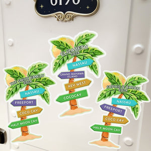 Cruise Door Magnets Sign Tropical Direction | Personalized Royal Caribbean Norwegian Celebrity Cruise Door Magnets | Cruise Gift Idea