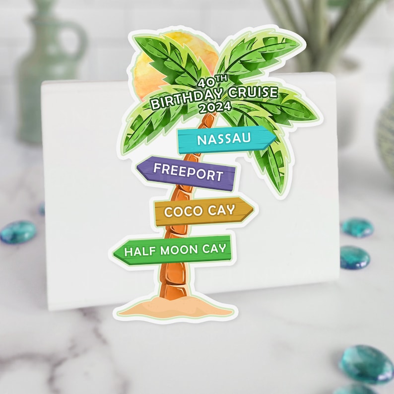 Cruise Door Magnets Sign Tropical Direction | Personalized Royal Caribbean Norwegian Celebrity Cruise Door Magnets | Cruise Gift Idea