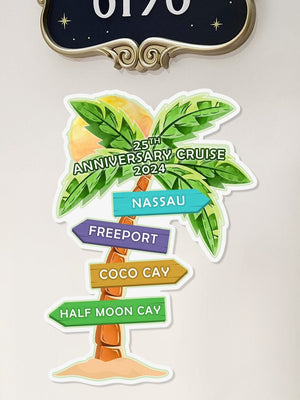 Cruise Door Magnets Sign Tropical Direction | Personalized Royal Caribbean Norwegian Celebrity Cruise Door Magnets | Cruise Gift Idea