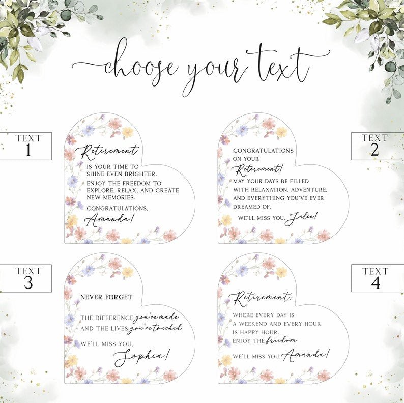 Personalized Retirement Gift, Retirement Acrylic Plaque, Retirement Gift for Women, Retirement Plaque, Custom Message Gift for Retirement
