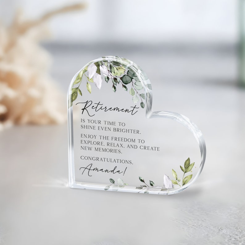 Personalized Retirement Gift, Retirement Acrylic Plaque, Retirement Gift for Women, Retirement Plaque, Custom Message Gift for Retirement