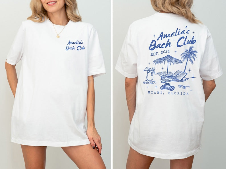 Custom Beach Bachelorette Shirts, Beach Bride Shirt, Bachelorette Party Shirt, Bach Club Bachelorette Gift, Beach Bride and Bridesmaid Gifts