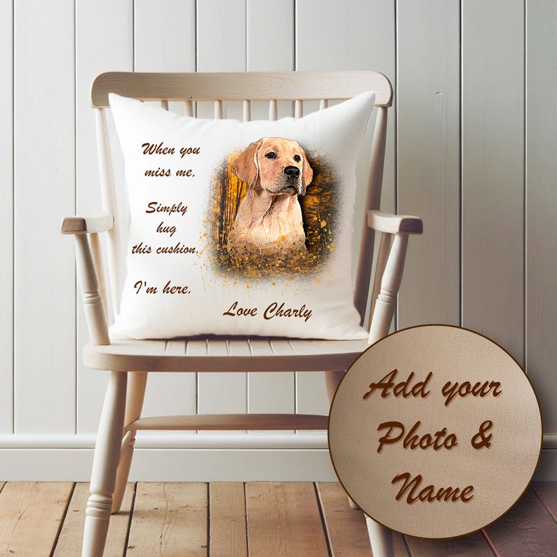 When you miss me dog remembrance gift memorial gift pet pillow custom Dog Memorial pillow name pillow custom pet pillow dog pillow custom cushion