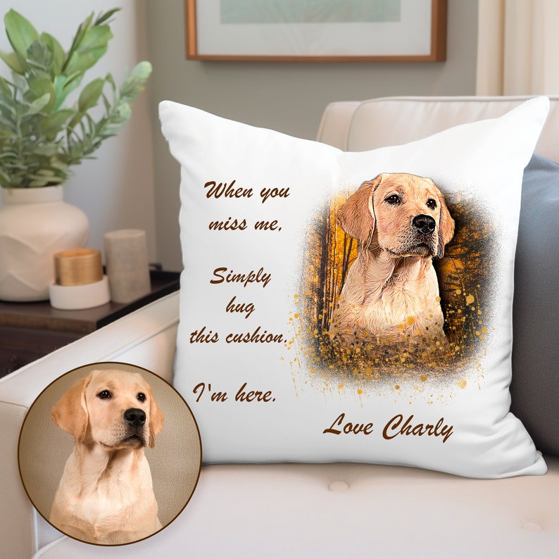 When you miss me dog remembrance gift memorial gift pet pillow custom Dog Memorial pillow name pillow custom pet pillow dog pillow custom cushion