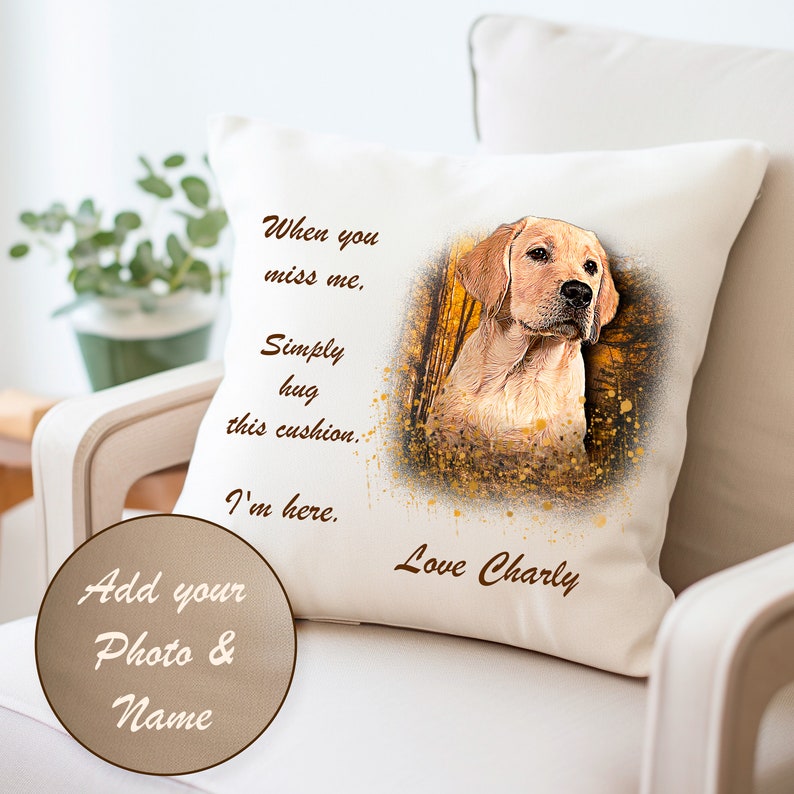 When you miss me dog remembrance gift memorial gift pet pillow custom Dog Memorial pillow name pillow custom pet pillow dog pillow custom cushion