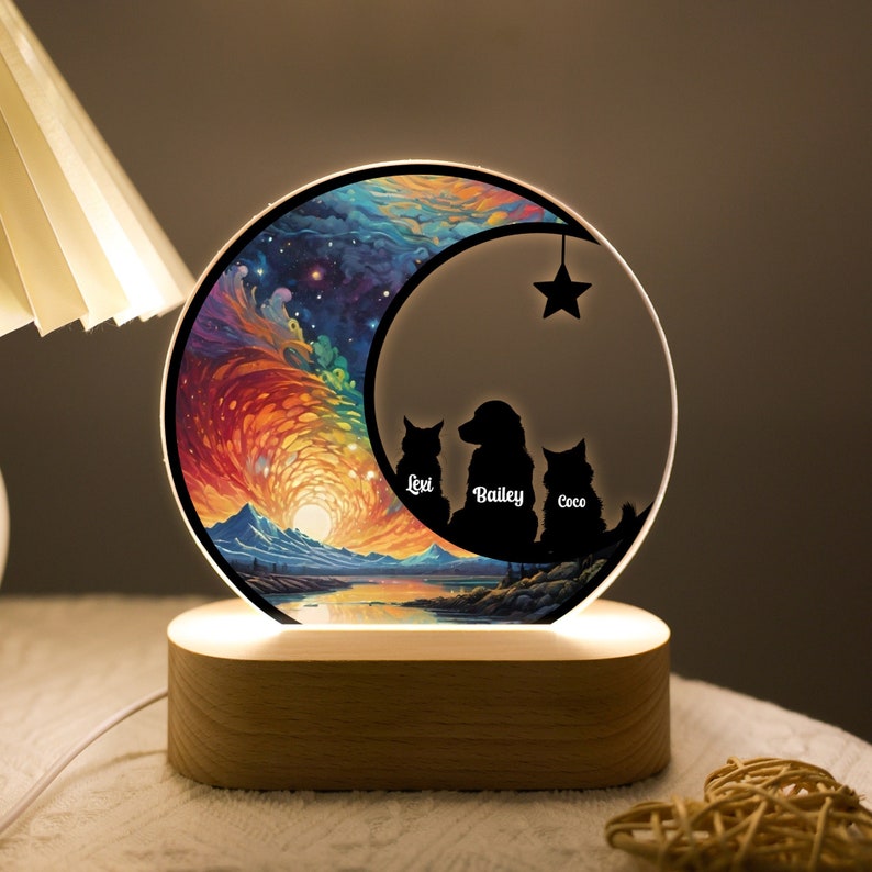 Personalized Dog Remembrance Gift Night Light, Custom Loss of Dog Sympathy Plaque, Pet Memorial LED Lamp Gift, Cat Dog Lovers Pet Ornament il_794xN.6058474936_fe58.jpg