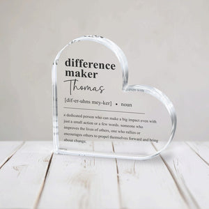 Difference Maker Gift, Plaque, Retirement Gift, Employee gift, Teacher Gift, Coworker Gift, Appreciation Gift, Coworker gift, Thank You Gift