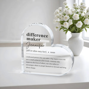 Difference Maker Gift, Plaque, Retirement Gift, Employee gift, Teacher Gift, Coworker Gift, Appreciation Gift, Coworker gift, Thank You Gift