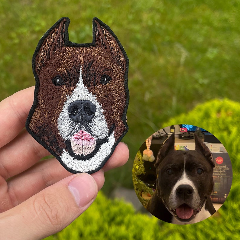 Dog Portrait Patch, Pet Iron On Patch, Embroidered Pet Patch, Pet Embroidery Patch, Custom Dog Iron On Patch, Embroidered Dog Portrait