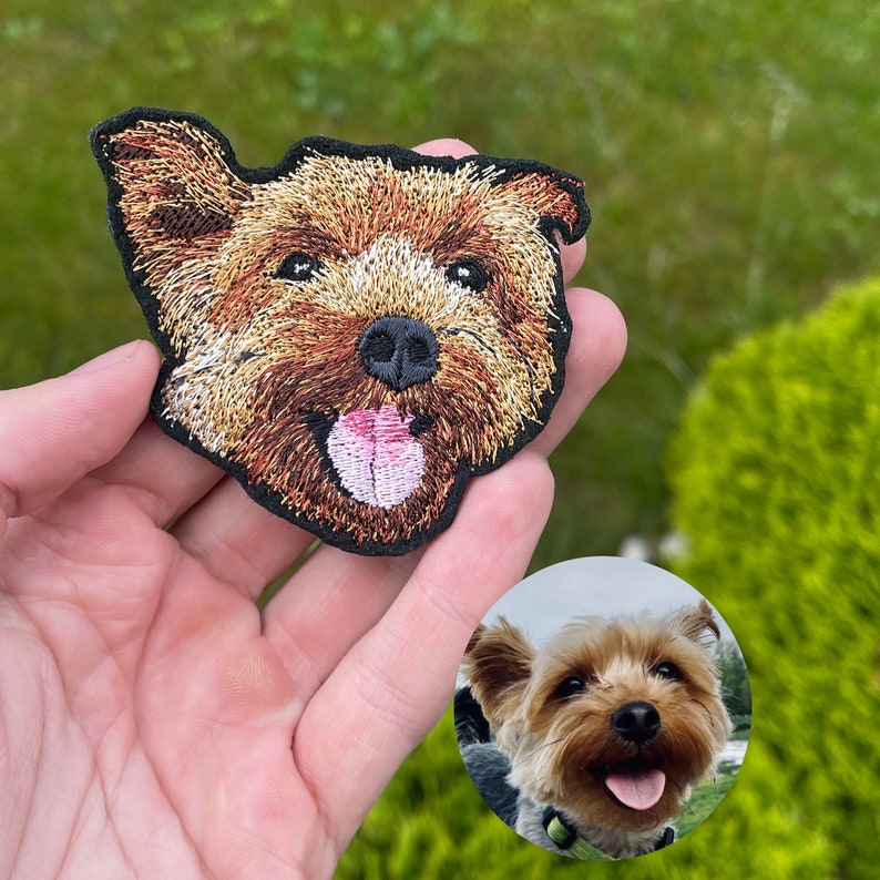 Dog Portrait Patch, Pet Iron On Patch, Embroidered Pet Patch, Pet Embroidery Patch, Custom Dog Iron On Patch, Embroidered Dog Portrait