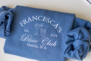 Luxury Bachelorette Crewneck Sweatshirt - Custom Embroidered Bridal Party Merch, Bridal Party Gifts, Wedding Trip Gift, custom last name il_794xN.6059820672_a7tf.jpg