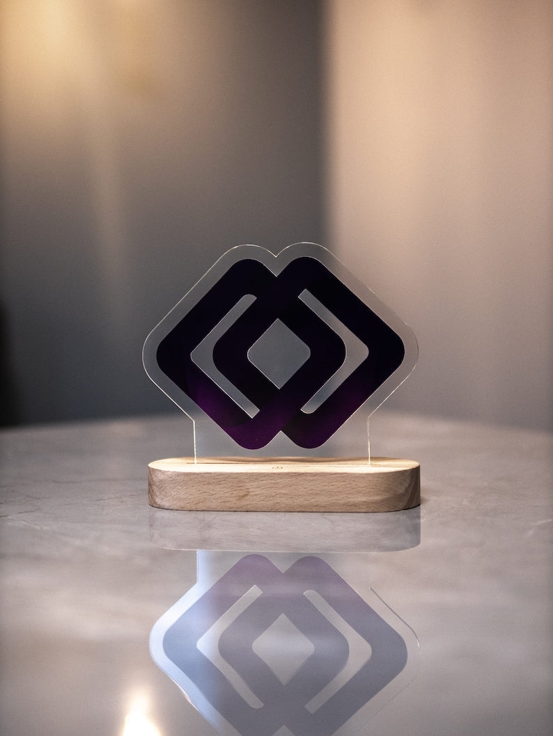 Custom Logo Light Lamp, Corporate Gifts, Wood Business Logo Night Light, Custom Logo Sign, Logo LED Light, Business Brand Logo Table Light