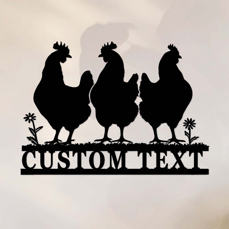 Custom Chicken Coop Sign,Hen House Sign,Metal Chicken Sign,Personalized Chicken Farm Sign,Farm Decor,Farmhouse Decor,Our Little Coop Sign