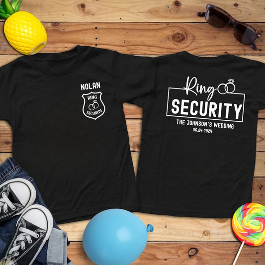 Custom Ring Security Shirt Personalized Ring Bearer Shirt Gift Ring Bearer Proposal Gift Ring Security Shirt, Ring Bearer Outfit Ring Dude