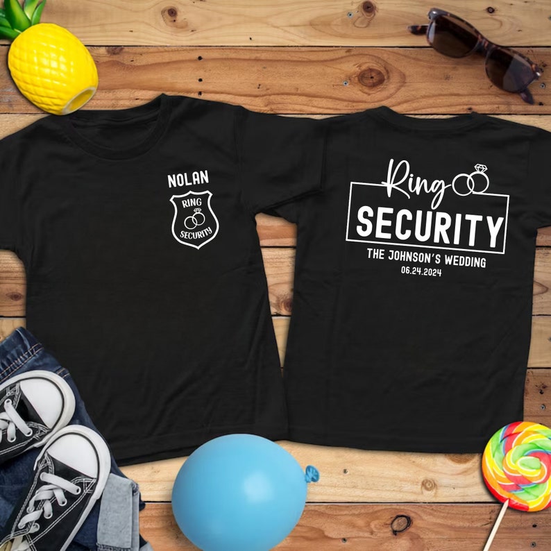 Custom Ring Security Shirt Personalized Ring Bearer Shirt Gift Ring Bearer Proposal Gift Ring Security Shirt, Ring Bearer Outfit Ring Dude