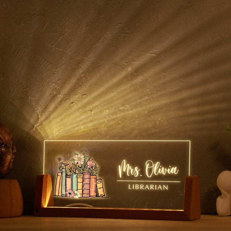 Teacher Gifts, Back To School Sign, Teacher Desk Name Plate, Librarian Gifts, New Teacher Gifts, Gift for Librarian, Teacher Sign